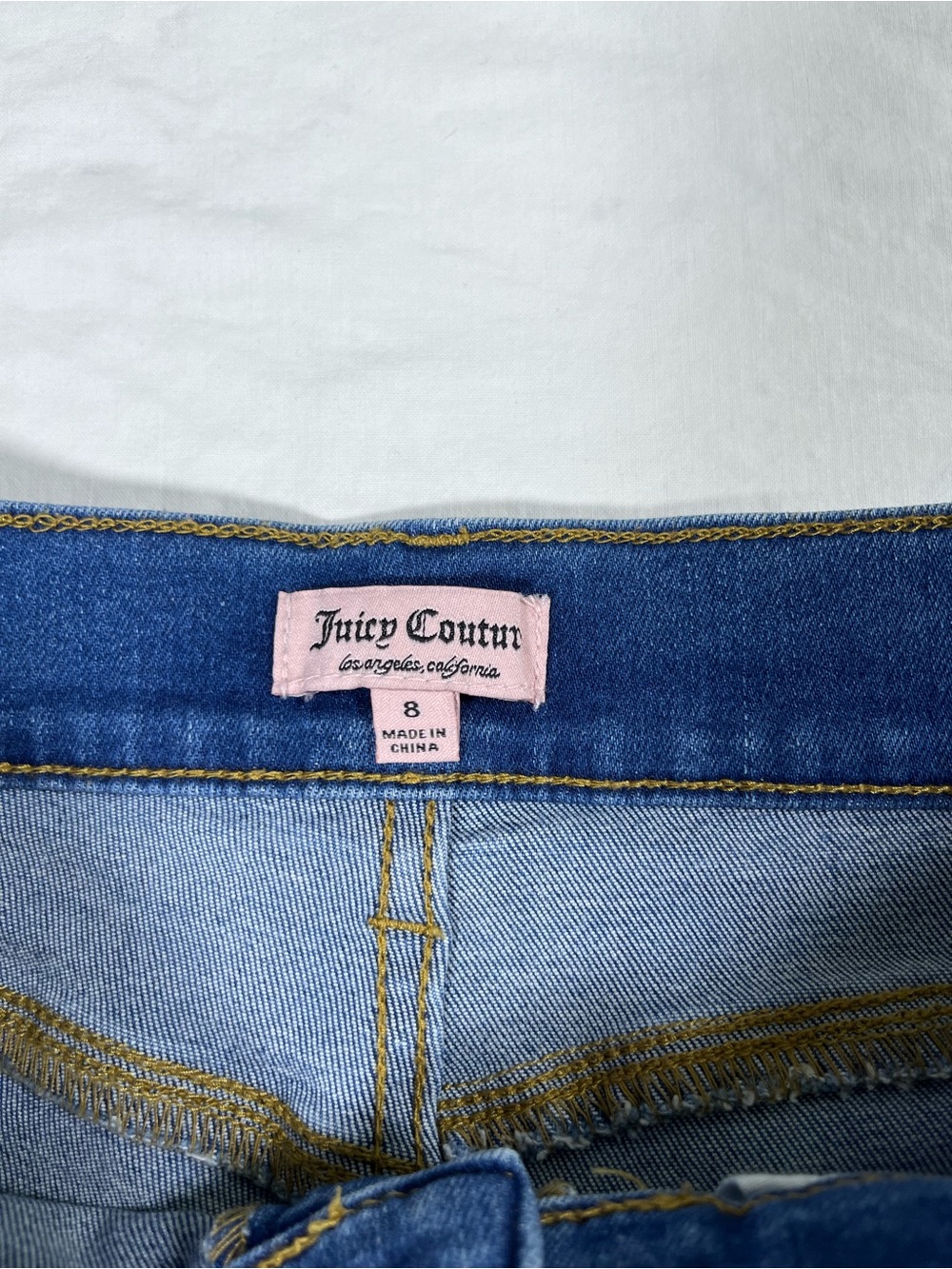 Juicy Couture Jean Shorts Size 8 Blue - Picture 2 of 14